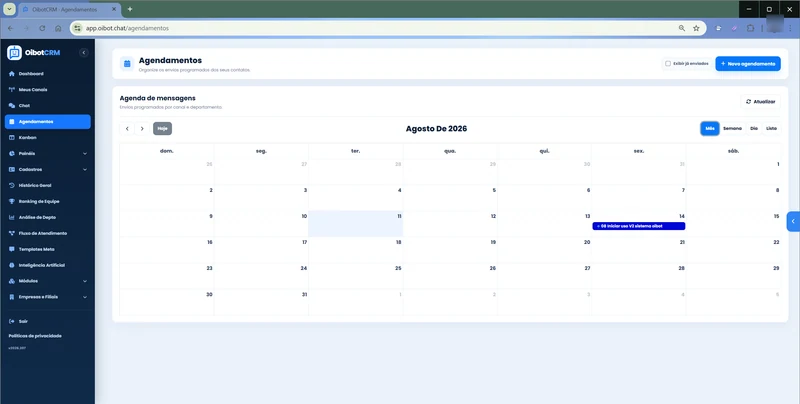 Retornos no OibotCRM